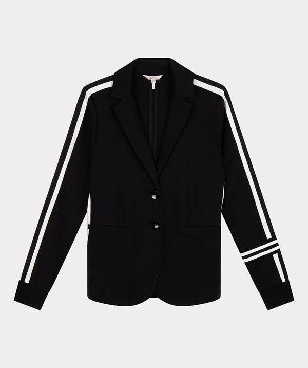 Esqaulo Black Blazer with Punto Stripes