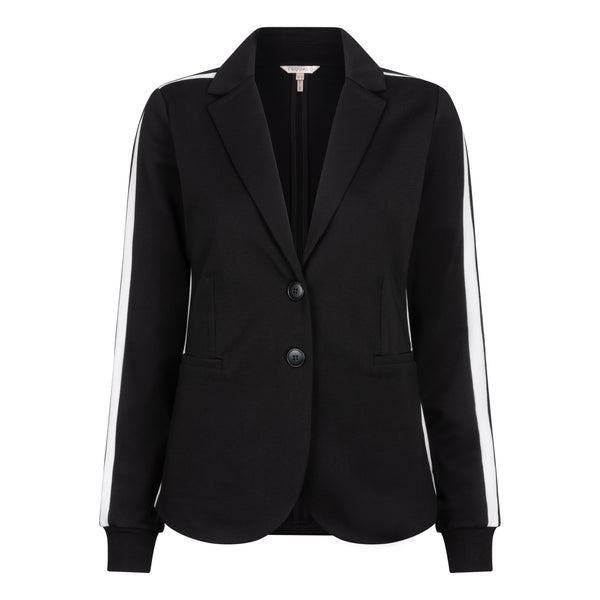 Esqaulo Black Blazer with Punto Stripes