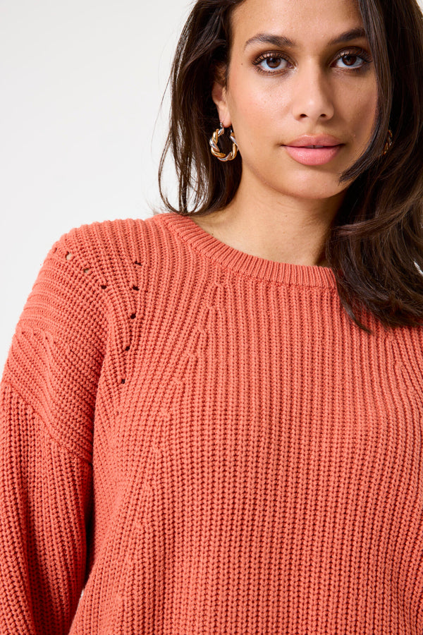 Rib Knitted Pullover