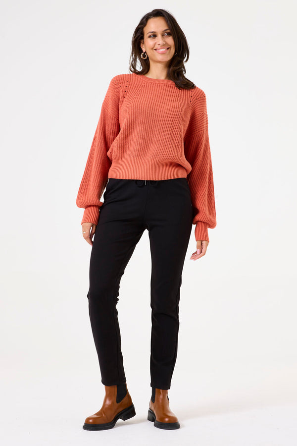 Rib Knitted Pullover