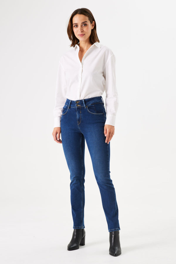 Jean slim taille haute Garcia Caro, entrejambe de 30 pouces 