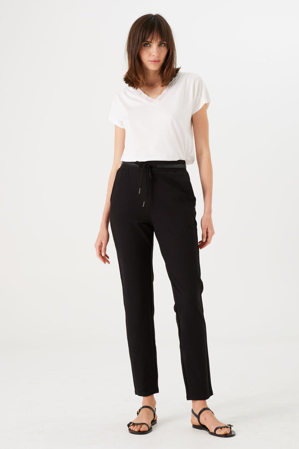 Pantalon stretch avec cordon de serrage