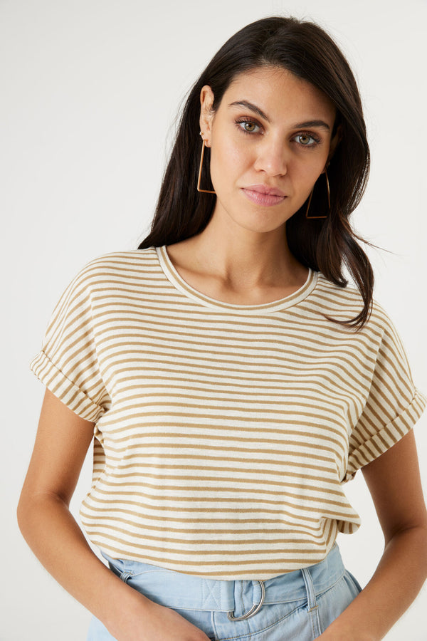 Subtle Glitter Striped T-Shirt