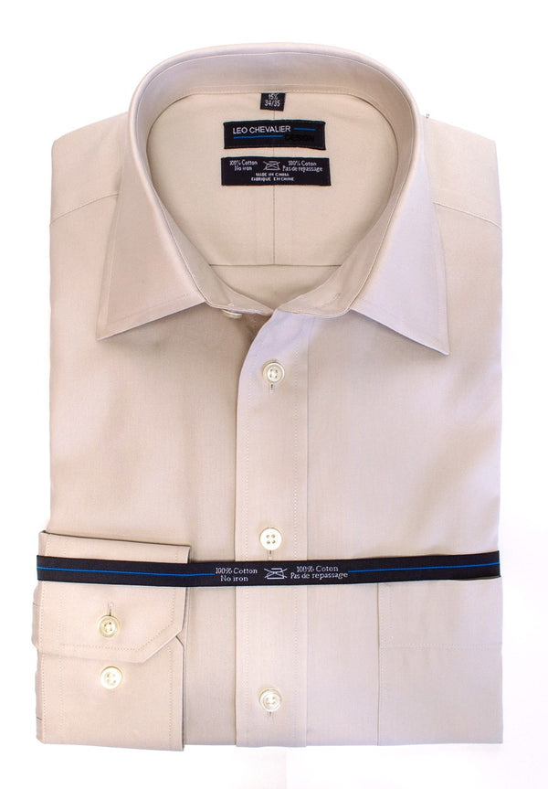 Leo Chevalier 100% Cotton Non-Iron Pinpoint Oxford Dress Shirt