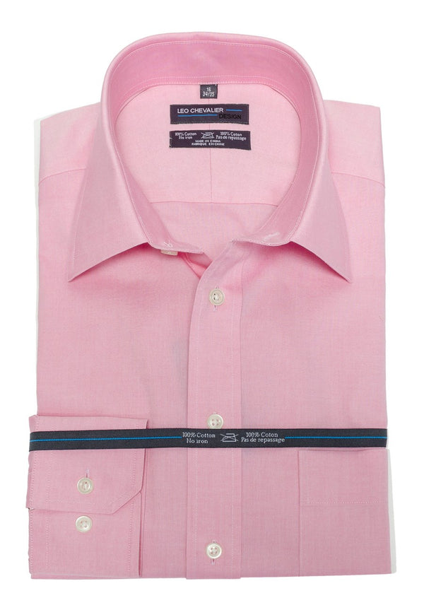 Leo Chevalier 100% Cotton Non-Iron Pinpoint Oxford Dress Shirt