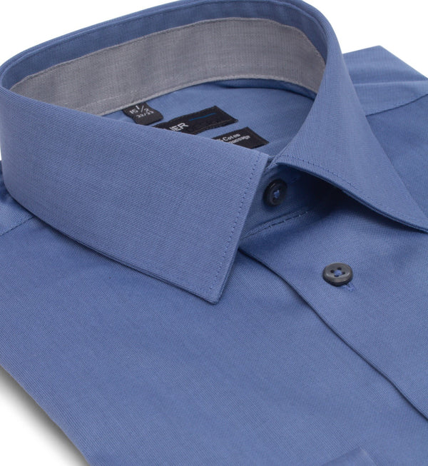 Leo Chevalier 100% Cotton Non-Iron Textured Dress Shirt