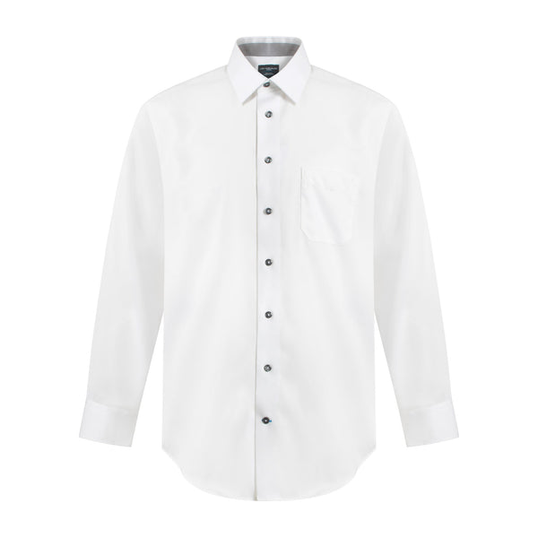 Leo Chevalier 100% Cotton Non-Iron Textured Dress Shirt