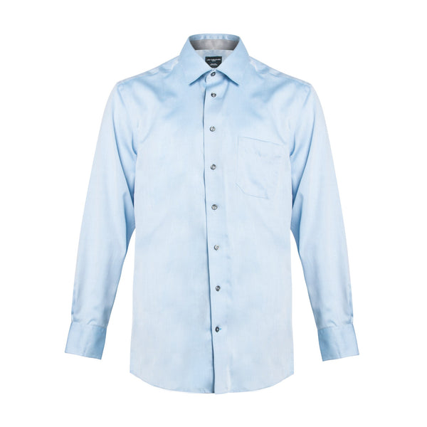 Leo Chevalier 100% Cotton Non-Iron Textured Dress Shirt