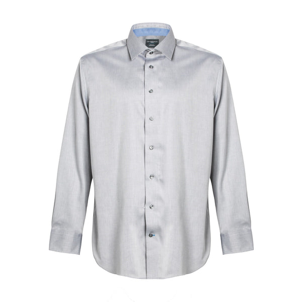 Leo Chevalier 100% Cotton Non-Iron Textured Dress Shirt