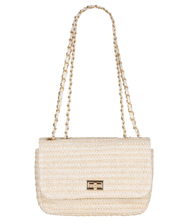 EsQualo Straw like Off White bag