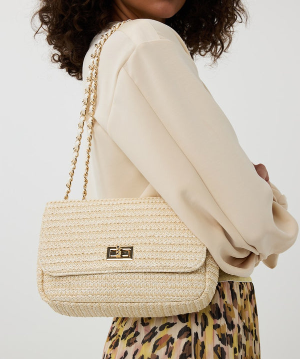 EsQualo Straw like Off White bag