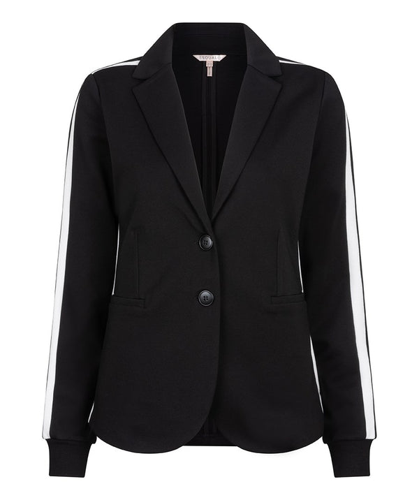 Esqaulo Black Blazer with Punto Stripes