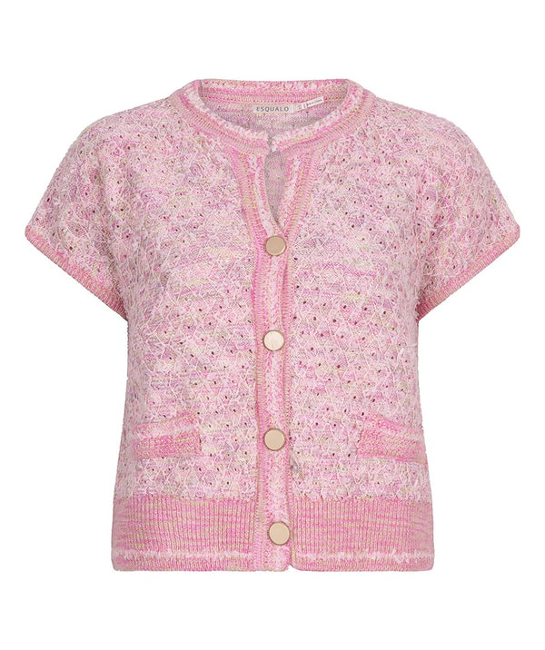 Esqualo Pink Cardigan with Cap Sleeves