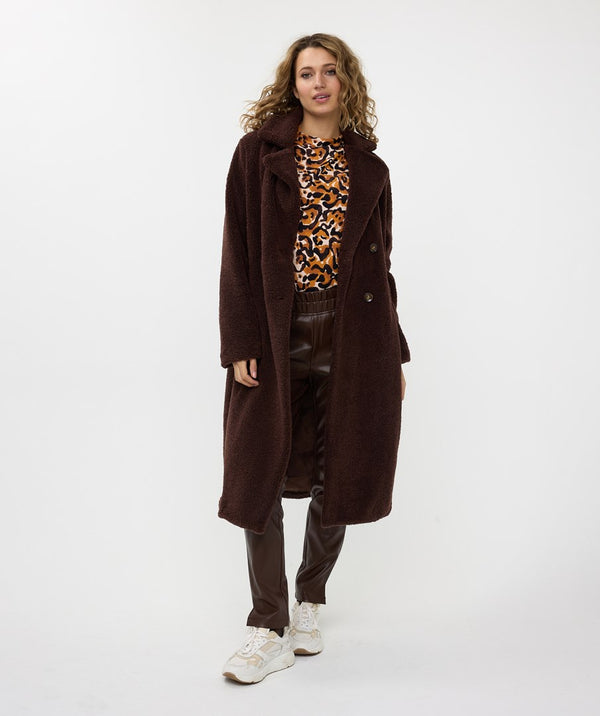 Long Teddy Boucle Coat