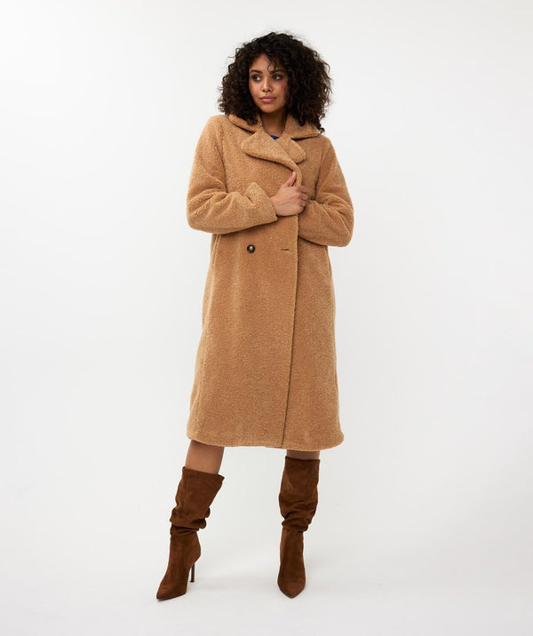 Long Teddy Boucle Coat