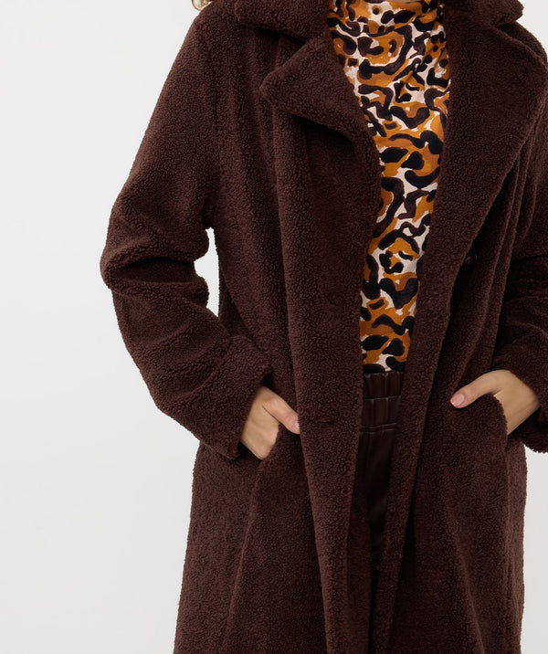 Long Teddy Boucle Coat