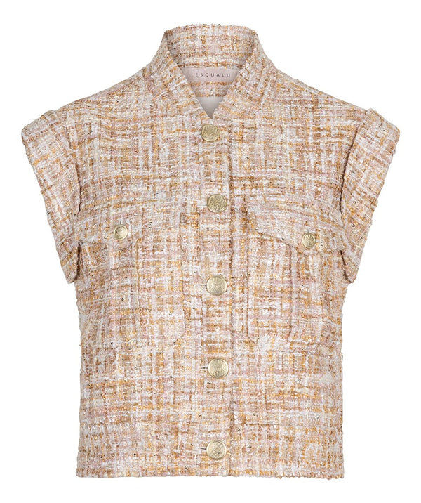 Esqualo Tweed Multi Coloured Vest