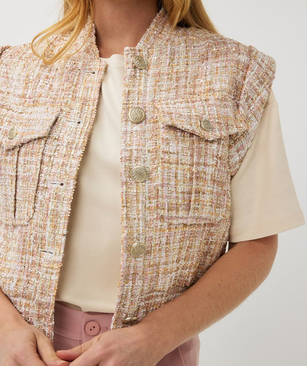 Esqualo Tweed Multi Coloured Vest