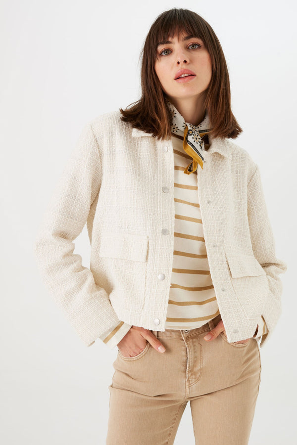 Tweed Snap Closure Jacket