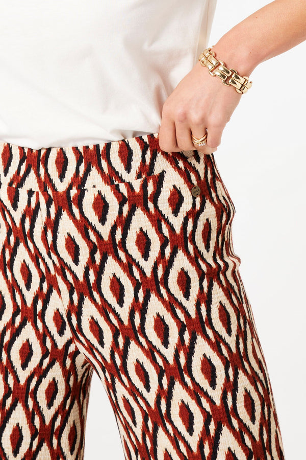 Garcia Jacquard Diamond Print Trousers