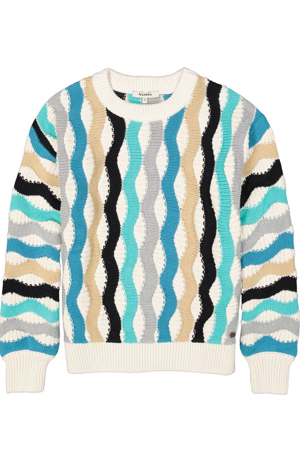 Garcia Patterned Vertical Stripe Sweater