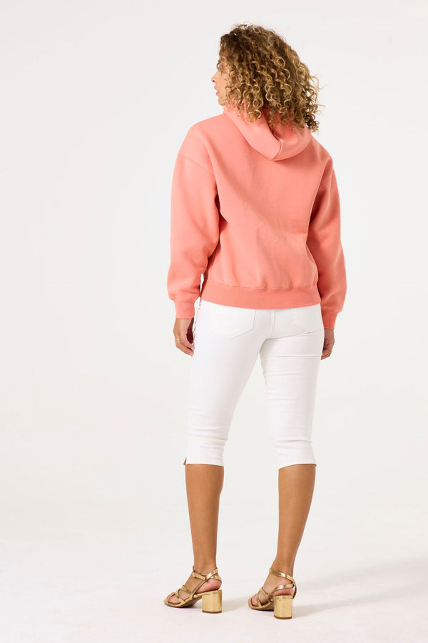 Sweat à capuche rose Garcia pour femme 