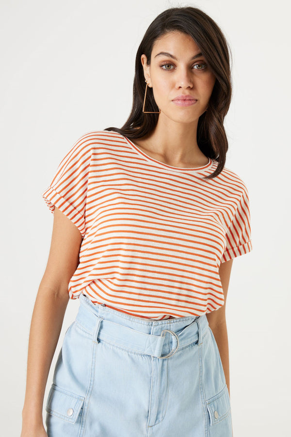 Subtle Glitter Striped T-Shirt