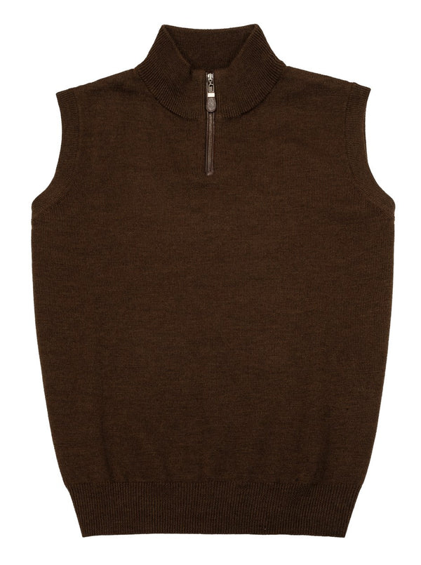 Men’s 1/4 zip mock neck, Sleeveless, Solid