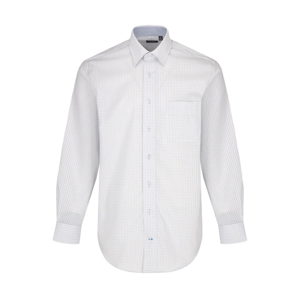 Leo Chevalier 100% Cotton Square Pattern Non-Iron Dress Shirt