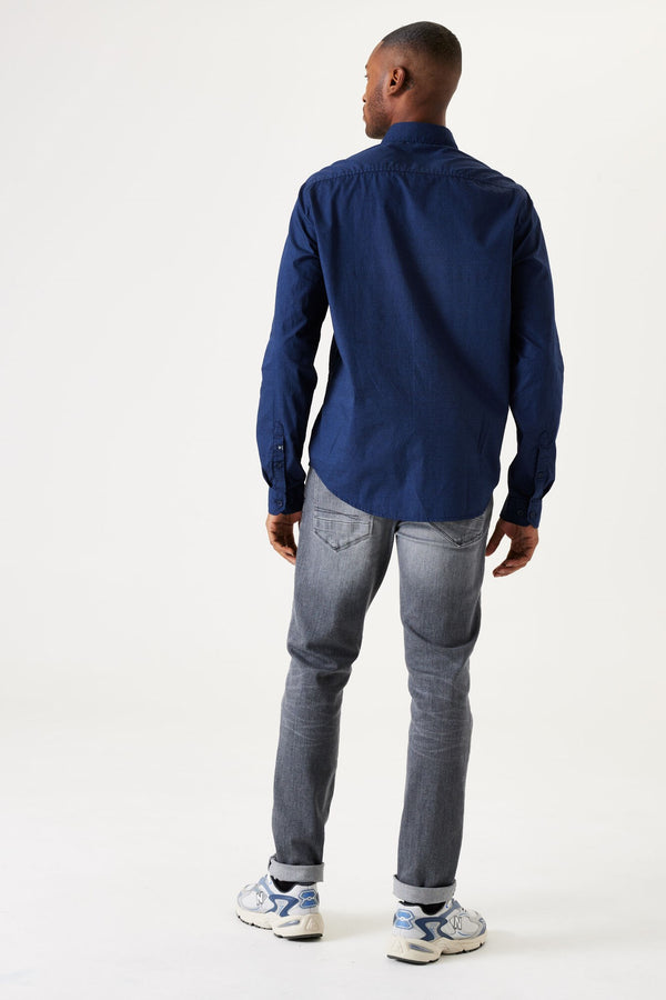 Garcia Navy with Subtle Black Print Shirt