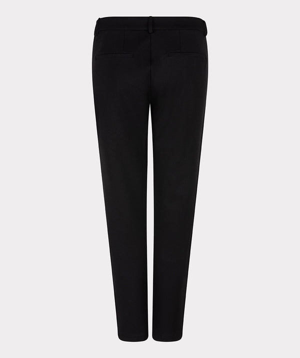 Solid Black Viscose Trouser