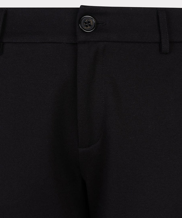 Solid Black Viscose Trouser