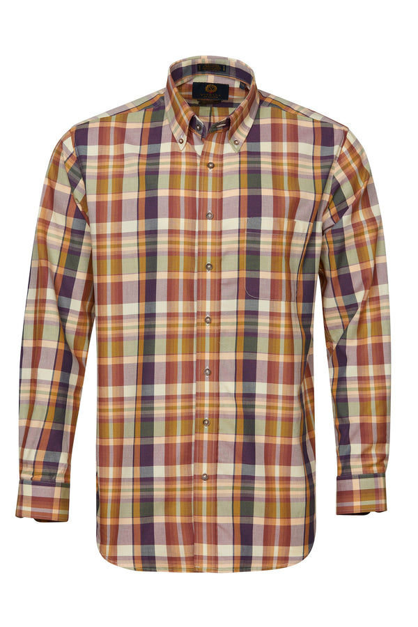 Viyella Made in Canada Sunburst Plaid Shirt