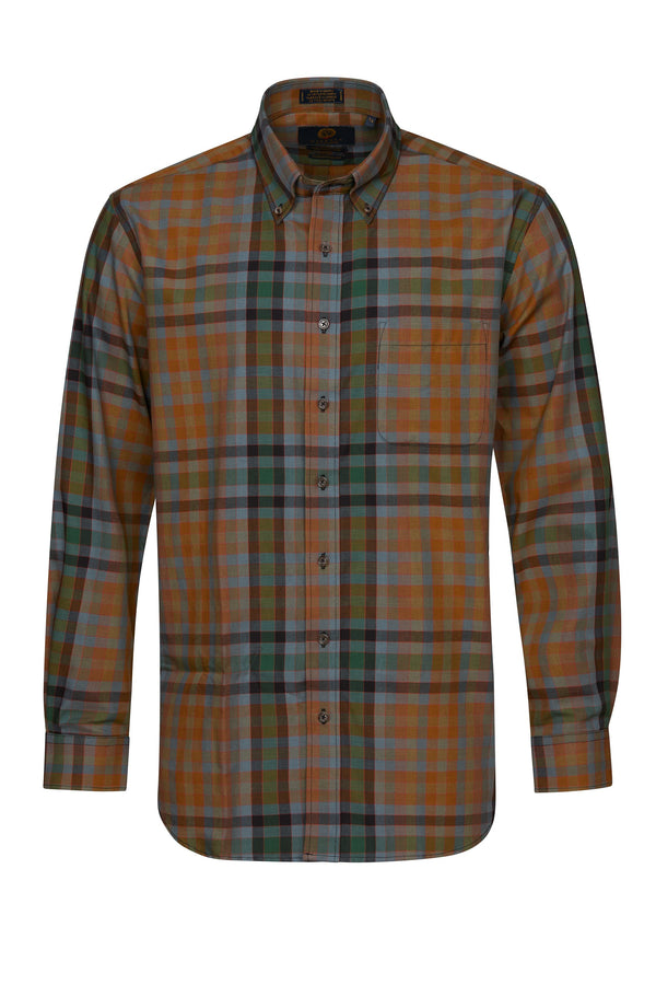 Viyella Made in Canada Rust Multi Shirt