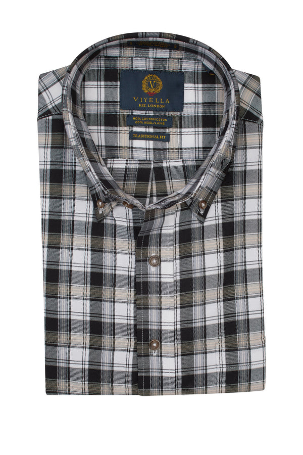 Viyella Black and Grey Made in Canada Shirt