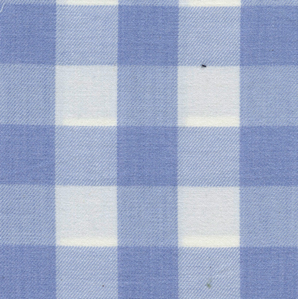 Chemise à carreaux bleu clair Viyella fabriquée au Canada